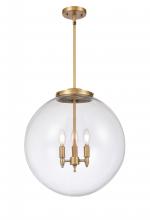 Innovations Lighting 221-3S-BB-G202-18-LED - Beacon - 3 Light - 18 inch - Brushed Brass - Cord hung - Pendant