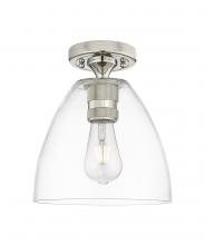 Innovations Lighting 434-1F-PN-GBD-92 - Crown Point - 1 Light - 9 inch - Polished Nickel - Flush Mount