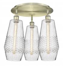 Innovations Lighting 516-3C-AB-G684-7 - Windham - 3 Light - 19 inch - Antique Brass - Flush Mount