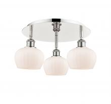 Innovations Lighting 516-3C-PN-G91 - Fenton - 3 Light - 18 inch - Polished Nickel - Flush Mount