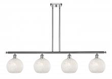 Innovations Lighting 516-4I-PC-G1216-8WM - White Mouchette - 4 Light - 48 inch - Polished Chrome - Stem Hung - Island Light