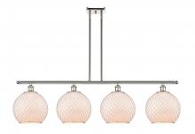 Innovations Lighting 516-4I-PN-G121-10CSN - Farmhouse Chicken Wire - 4 Light - 48 inch - Polished Nickel - Cord hung - Island Light