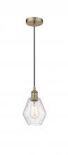 Innovations Lighting 616-1P-AB-G654-6 - Cindyrella - 1 Light - 6 inch - Antique Brass - Cord hung - Mini Pendant