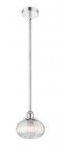 Innovations Lighting 616-1S-PC-G555-8CL - Ithaca - 1 Light - 8 inch - Polished Chrome - Cord hung - Mini Pendant