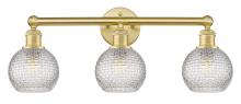 Innovations Lighting 616-3W-SG-G122C-6CL - Athens - 3 Light - 24 inch - Satin Gold - Bath Vanity Light