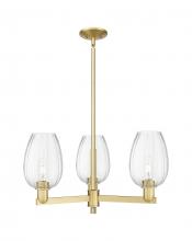 Innovations Lighting 716-3CR-SG-G457-6CL - Preston - 3 Light - 18 inch - Satin Gold - Flush Mount
