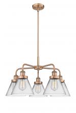 Innovations Lighting 916-5CR-AC-G42 - Cone - 5 Light - 26 inch - Antique Copper - Chandelier