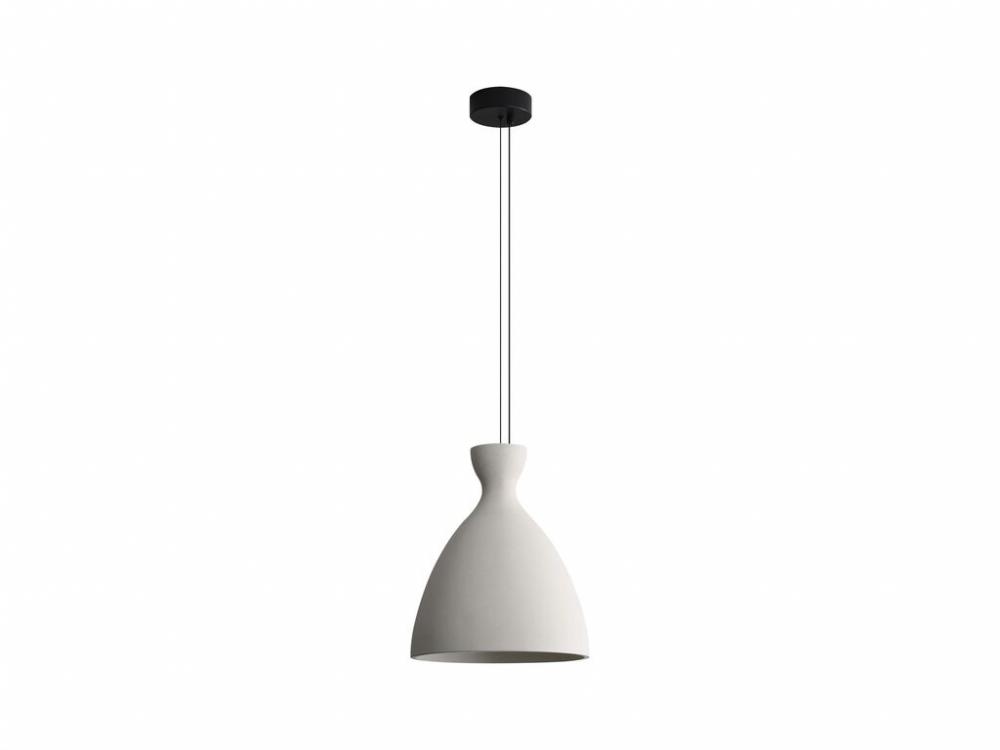 Aethera 14&#34; LED Pendant in White Sandstone Cement