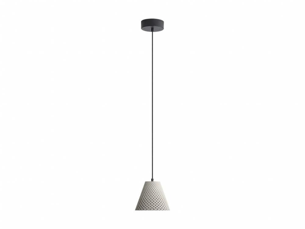 Clarus 8&#34; LED Pendant in Grey Cement