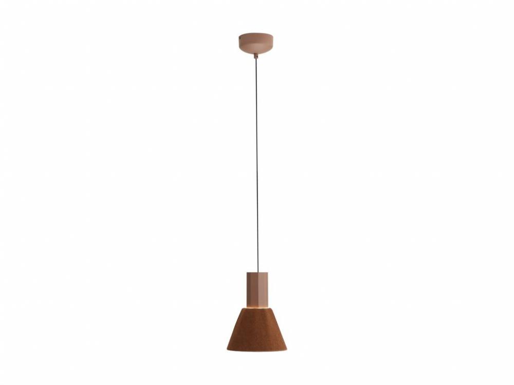 Faroe 8&#34; LED Pendant in Coffee/Black