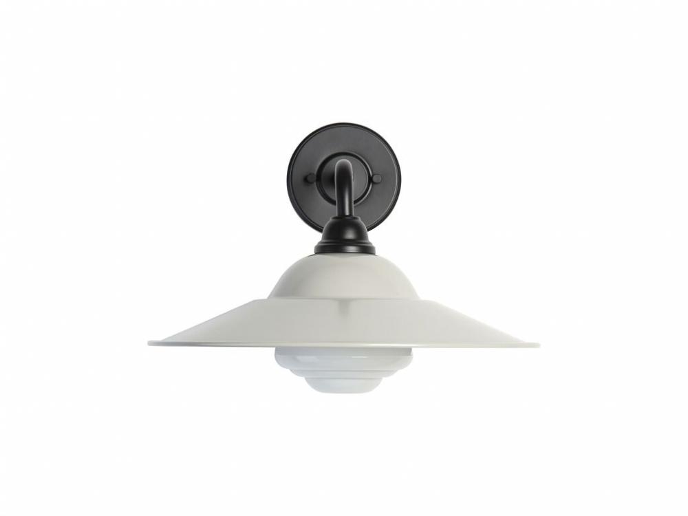 Croma 15&#34; Wall Sconce - Outdoor in Matte Black with Matte Gray Shade