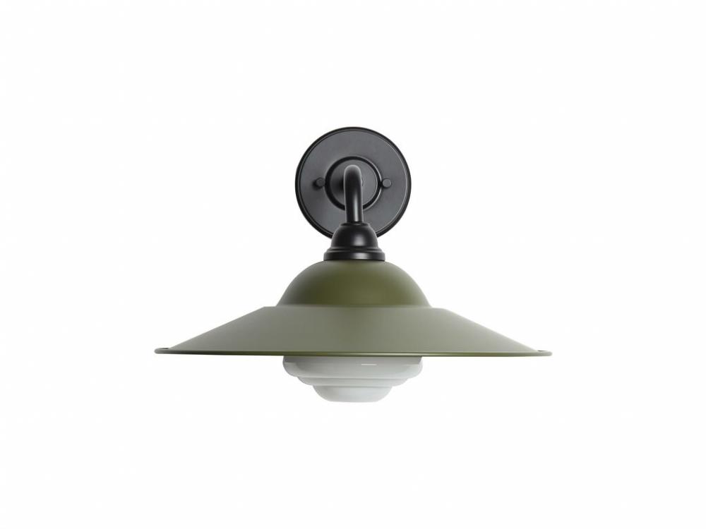 Croma 15&#34; Wall Sconce - Outdoor in Matte Black with Matte Pine Shade