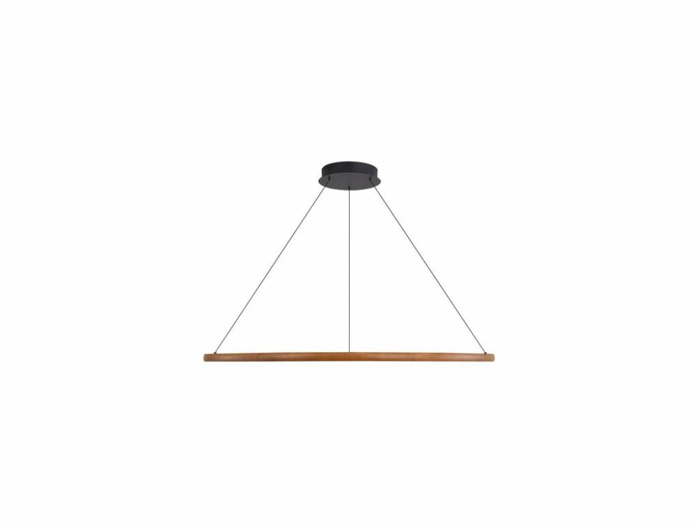 Veritas 35&#34; LED Ring Chandelier in Walnut