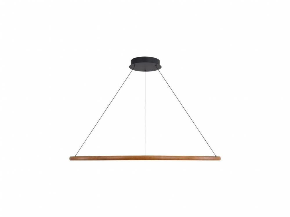 Veritas 59&#34; LED Ring Chandelier in Walnut