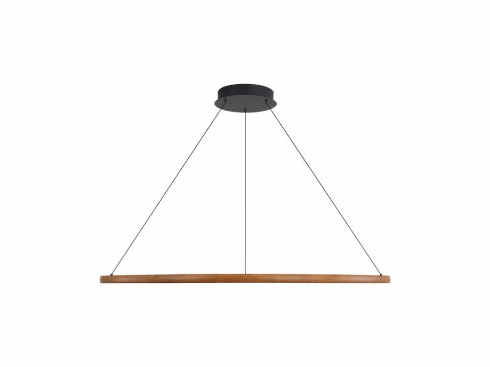 Veritas 71&#34; LED Ring Chandelier in Walnut