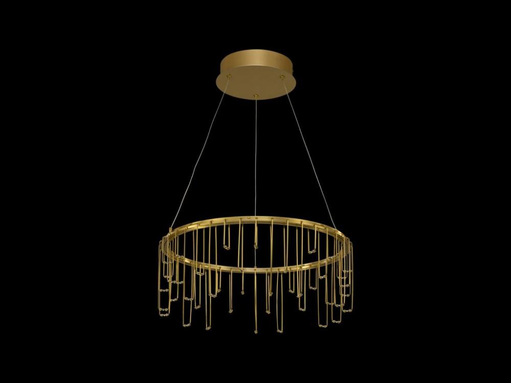 Lucerna 18&#34; LED Chandelier in Stainless Steel Gold
