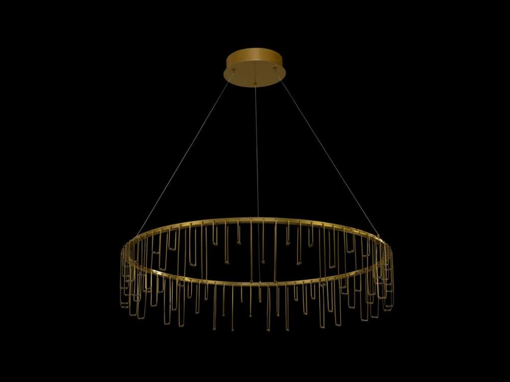 Lucerna 39&#34; LED Chandelier in Stainless Steel Gold