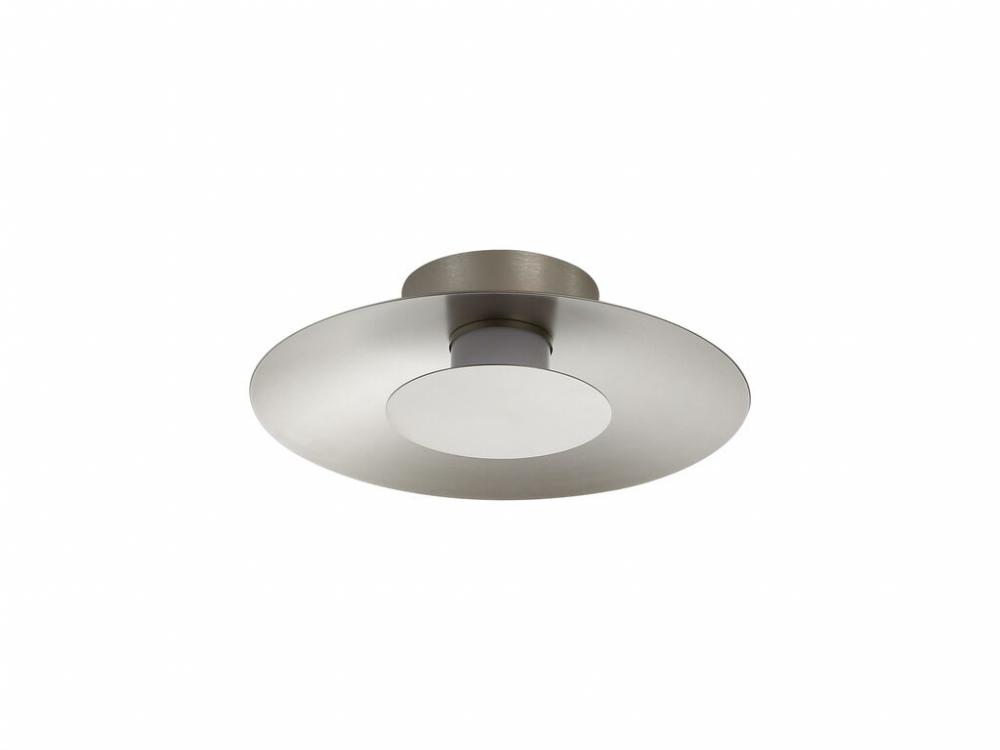Luma LED Flush Mount - 12&#34; in Sand Nickel with Sand Nickel Shade