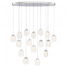 Eurofase USA Inc. 37194-027 - PAGET,16LT OVAL LED CHAND,CHR