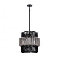 Eurofase USA Inc. 46632-012 - ADEN-PEN-22IN-BLKGRY-ROPE