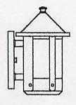 Arroyo Craftsman BS-6RCS-MB - 6" berkeley wall sconce with roof