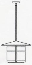 Arroyo Craftsman BSH-17WO-N - 17" berkeley stem hung pendant