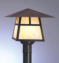 Arroyo Craftsman CP-15BGW-BZ - 15" carmel post mount with bungalow overlay