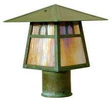 Arroyo Craftsman CP-8EOF-BK - 8" carmel post mount without overlay (empty)