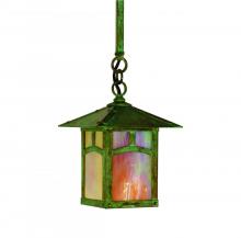 Arroyo Craftsman ESH-7ACS-VP - 7" evergreen stem hung pendant with classic arch overlay