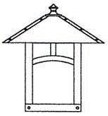 Arroyo Craftsman EW-16TCS-RB - 16" evergreen flush wall mount with t-bar overlay