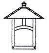 Arroyo Craftsman EW-9EF-BZ - 9" evergreen flush wall mount without overlay (empty)