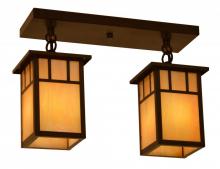Arroyo Craftsman HCM-4L/2EF-MB - 4" huntington 2 light ceiling mount without overlay(empty)