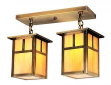Arroyo Craftsman MCM-6/2EF-BZ - 6" mission 2 light ceiling mount without overlay (empty)