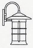 Arroyo Craftsman NB-9LAM-P - 9" newport long body wall mount