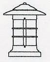 Arroyo Craftsman NC-9F-BZ - 9" newport column mount