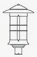 Arroyo Craftsman NP-14LM-RC - 14" newport long body post mount fixture