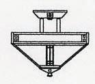 Arroyo Craftsman PIH-12AM-BZ - 12" prairie inverted ceiling mount
