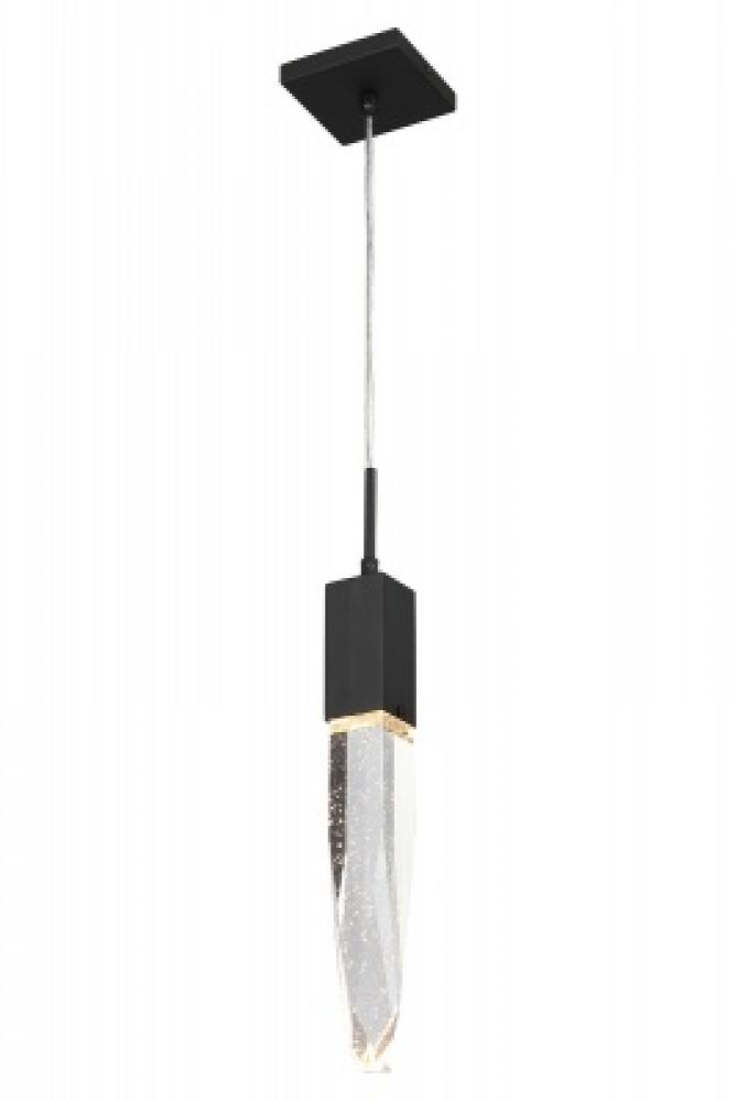 Aspen Collection 1 Light Bubbled Crystal Pendant