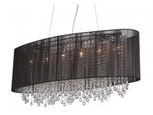 Avenue Lighting HF1503-BLK - Beverly Dr. Oval Black Silk String Shade And Crystal Dual Sconce