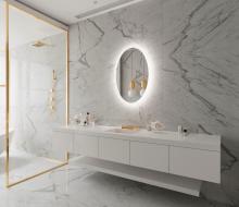 Paris Mirrors ORIGO24363000 - Original Oval Mirror (Backlit, Polished Edge, No Frosting)
