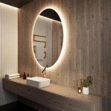Paris Mirrors OVALX30483000 - Oval Backlit Mirror (Backlit, Frosted Edges)