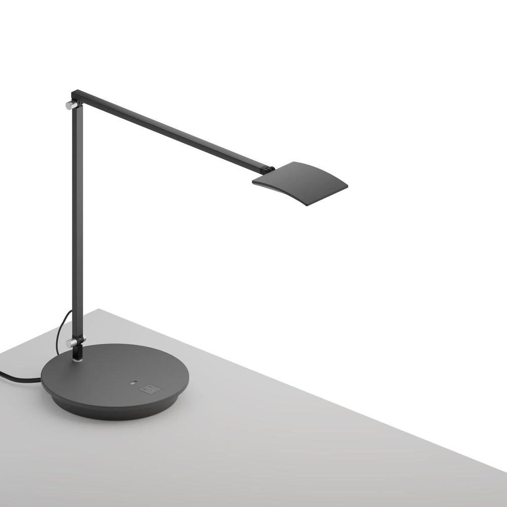 Mosso Pro Desk Lamp with power base (USB and AC outlets) (Metallic Black)