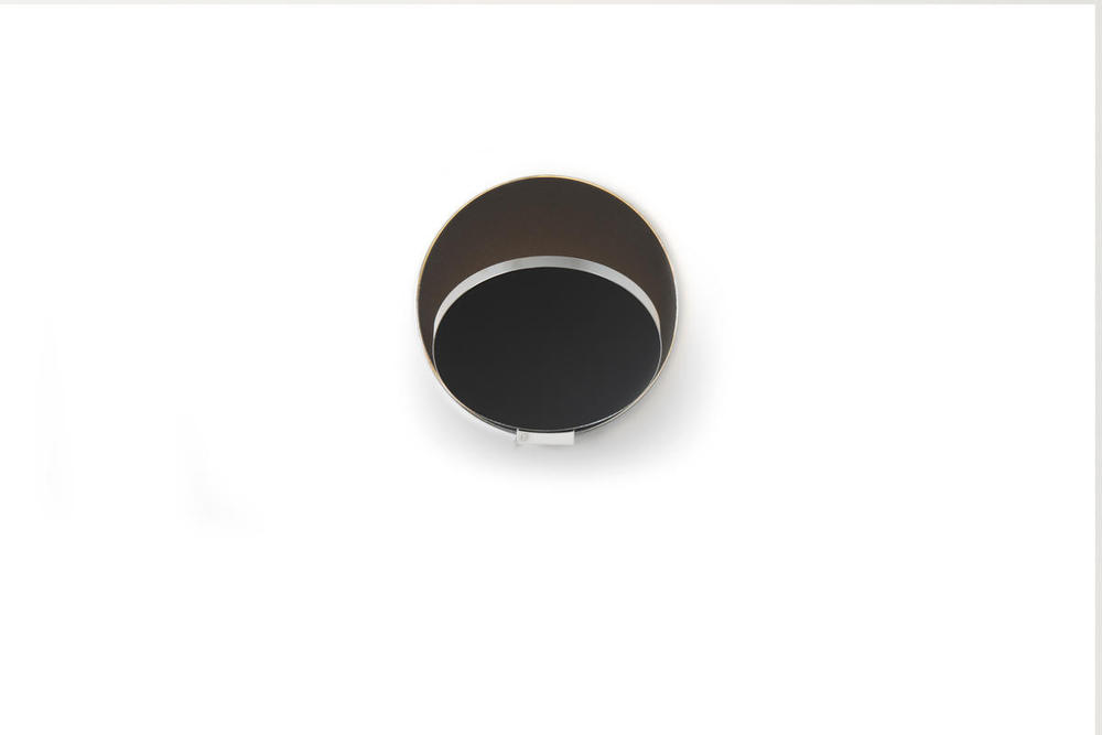 Gravy Wall Sconce - Chrome body, Metallic Black plates - Plug-in