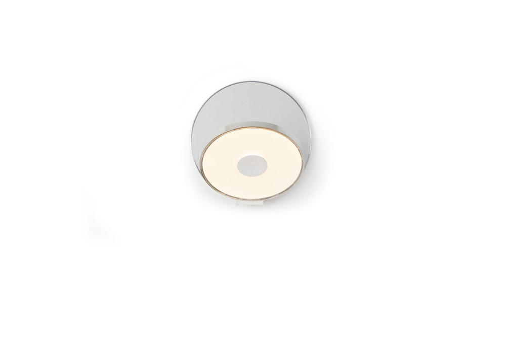 Gravy Wall Sconce - Chrome body, Silver plates - Plug-in