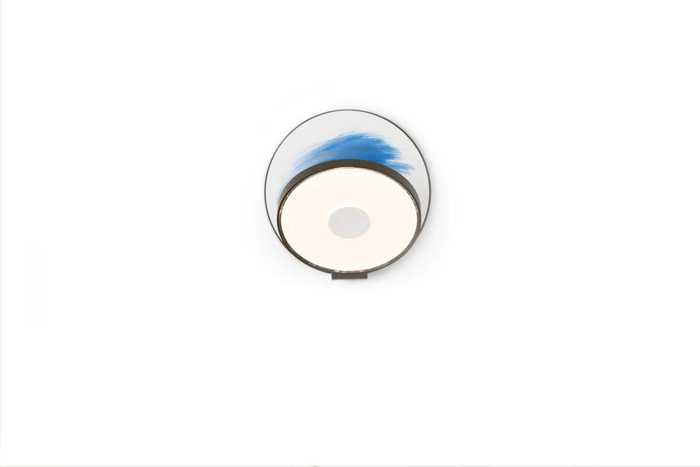 Gravy Wall Sconce - Metallic Black body, Paintable plates - Plug-in