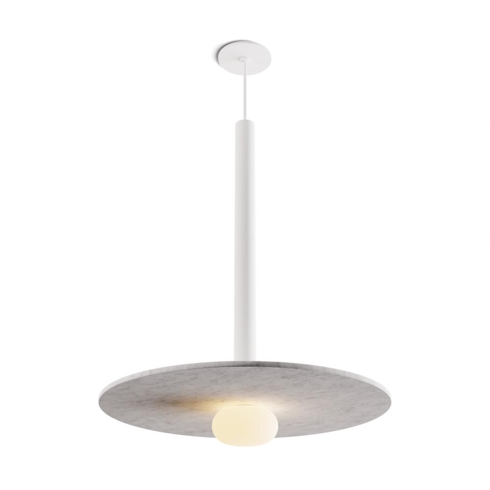 Combi Pendant 24&#34; Single Unit Matte White with Matte White Canopy