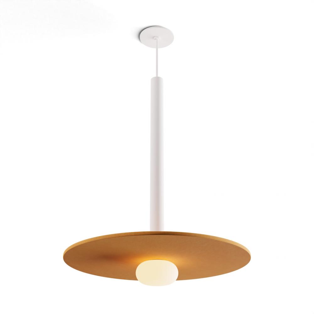 Combi Pendant 24&#34; Single Unit Matte White with Matte White Canopy