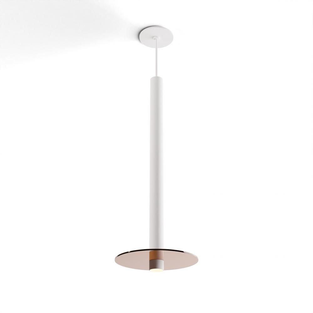 Combi Pendant 24&#34; Single Unit Matte White with Matte White Canopy