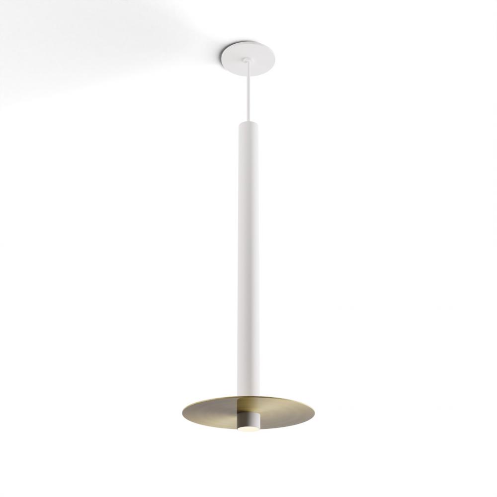 Combi Pendant 24&#34; Single Unit Matte White with Matte White Canopy