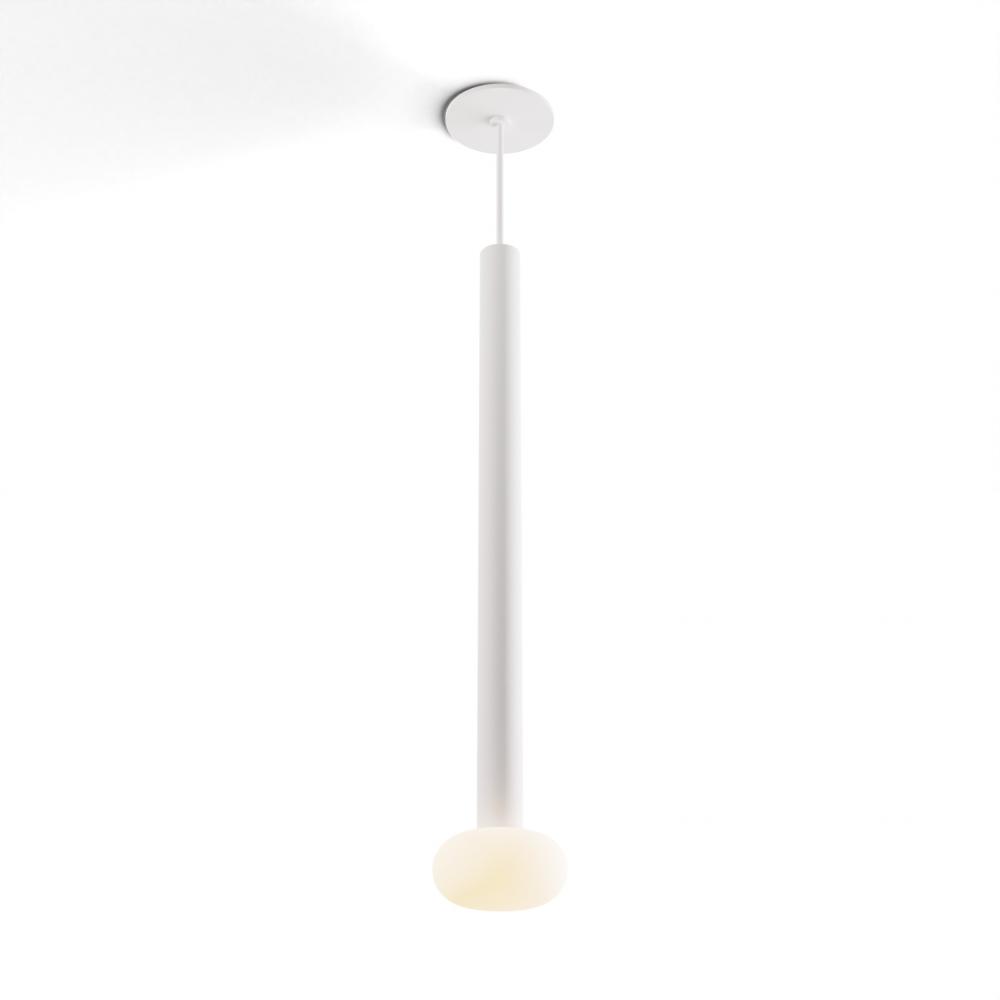 Combi Pendant 24&#34; Single Unit Matte White with Matte White Canopy